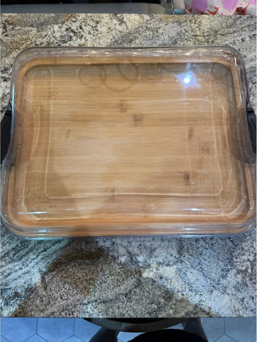 Farberware Bamboo Cutting Board with Clear Plastic Lid Build-A-Board Charcuterie